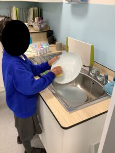 washing up