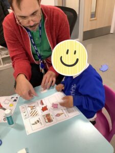 Working on literacy and fine motor skills