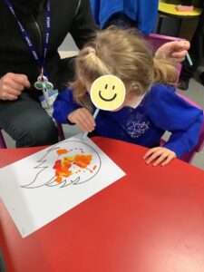 Blow painting flames for our display