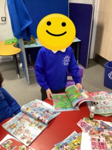 Early Reading skills, cutting and sticking