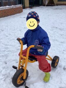 Playing in the snow!